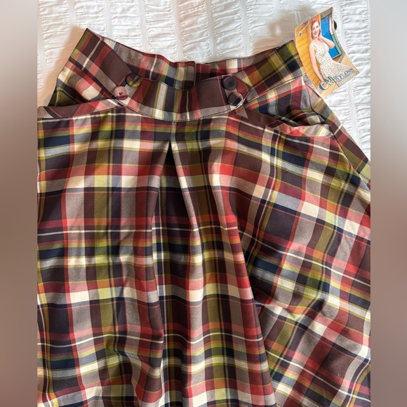 Miss Candyfloss Plaid Swing Skirt - Picture 12 of 13